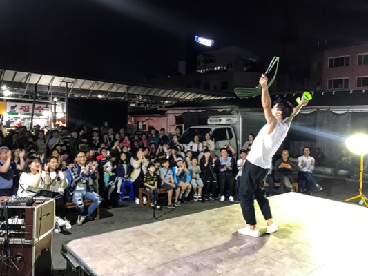 2019 GwangJu Frindge Festival, Korea. Show in night market